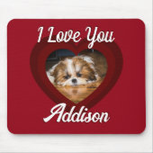 Valentine Herdhunde Liebe Benutzerdefiniert Foto-N Mousepad (Vorne)