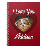 Valentine Herdhunde Liebe Benutzerdefiniert Foto-N Notizblock (Vorderseite)