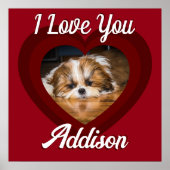 Valentine Herdhunde Liebe Benutzerdefiniert Foto-N Poster (Vorne)