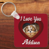 Valentine Herdhunde Liebe Benutzerdefiniert Foto-N Schlüsselanhänger (Vorderseite)