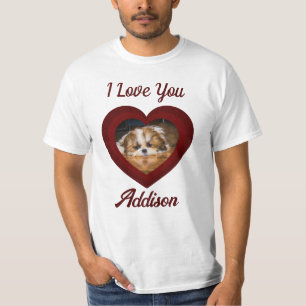 Valentine Herdhunde Liebe Benutzerdefiniert Foto-N T-Shirt