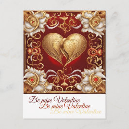 Valentine Herz 1 b Postcard Einladungspostkarte