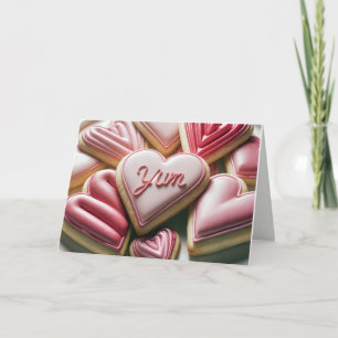 Valentine Herz Cookies Feiertagskarte