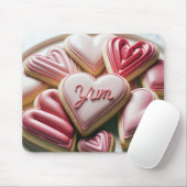 Valentine Herz Cookies Mousepad (Mit Mouse)