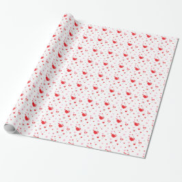 Valentine Herz Design Geschenkpapier Wrap Wrapping