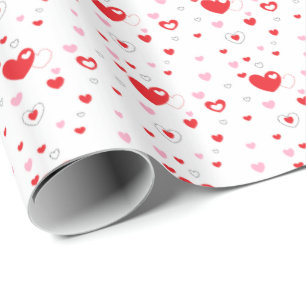 Valentine Herz Design Geschenkpapier Wrap Wrapping