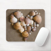 Valentine-Herz gemacht mit Muscheln Mousepad (Mit Mouse)