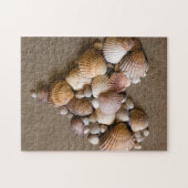 Valentine-Herz gemacht mit Muscheln Puzzle (Horizontal)