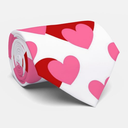 Valentine-Herz-Liebe Krawatte (Gerollt)