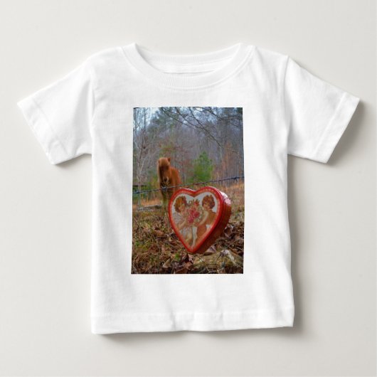 Valentine Herz Miniatur Baby T-shirt (Vorderseite)