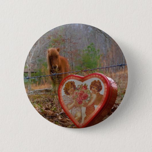 Valentine Herz Miniatur Button (Vorderseite)