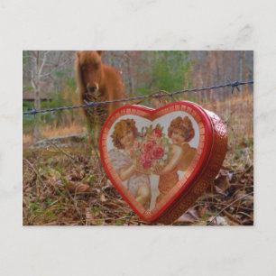 Valentine Herz Miniatur Feiertagspostkarte