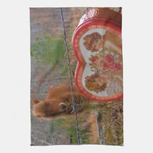 Valentine Herz Miniatur Geschirrtuch (Vertikal)