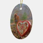Valentine Herz Miniatur Keramik Ornament (Links)