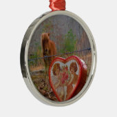 Valentine Herz Miniatur Ornament Aus Metall (Rechts)