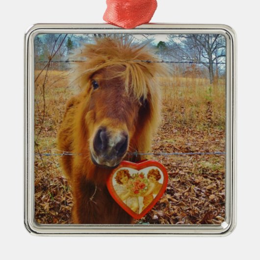 Valentine Herz Miniatur Ornament Aus Metall (Vorne)