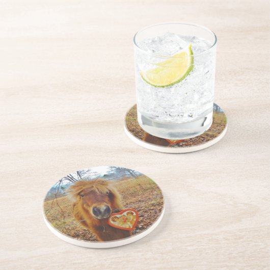 Valentine Herz Miniatur Untersetzer (Seite)