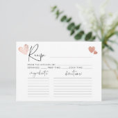 Valentine Herz-Minimalistische Brautkarte (Stehend Vorderseite)
