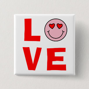 Valentine-Herz mustert Emoji Liebe Button