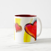 Valentine-Herz-Tasse Zweifarbige Tasse (VorderseiteRechts)