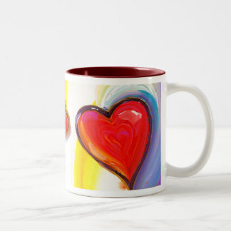 Valentine-Herz-Tasse Zweifarbige Tasse