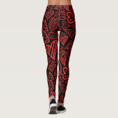 Valentine_herzen Leggings schwarz (Rückseite)