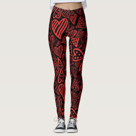 Valentine_herzen Leggings schwarz