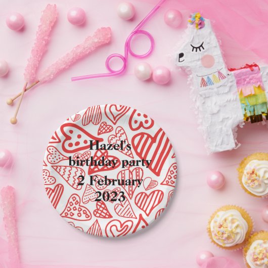 Valentine_herzen Party Pappteller (Party)