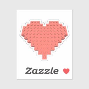 Valentine Herzform Aufkleber