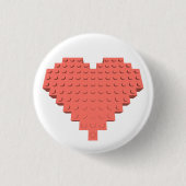Valentine Herzform Button (Vorderseite)