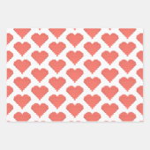 Valentine Herzform Geschenkpapier Set (Vorderseite)