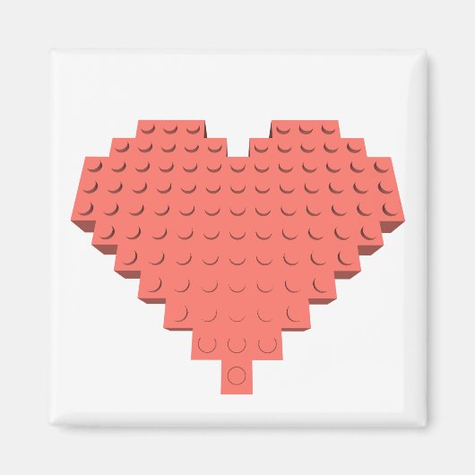 Valentine Herzform Magnet (Vorne)