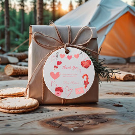 Valentine herzliche Geburtstagsparty danke Geschenkanhänger