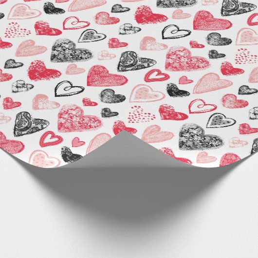 Valentine Herzmuster Papier Geschenkpapier (Ecke)