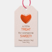 Valentine Herzwürzchen Kleine süße Leckerei Geschenkanhänger (Vorderseite)