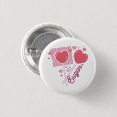 Valentine Hey Sugar Button (Vorne & Hinten)