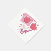 Valentine Hey Sugar Serviette (Ecke)