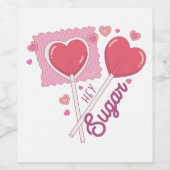 Valentine Hey Sugar Weinetikett (Einzelnes Label)