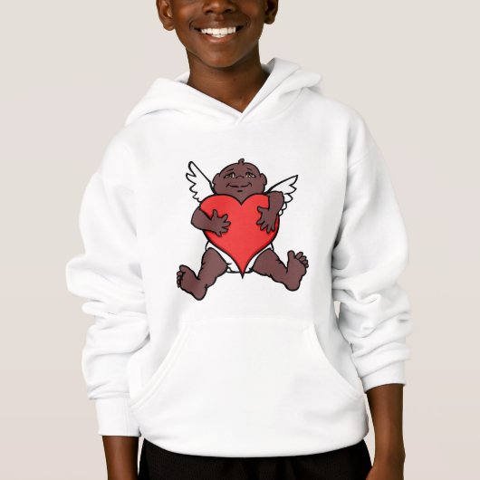 Valentine Hoodies Afrikanisches Cupid Sweatshirt (Vorderseite)