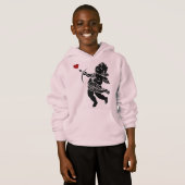 Valentine Hoodies Kid's Pink Cupid Sweatshirt (Vorne ganz)