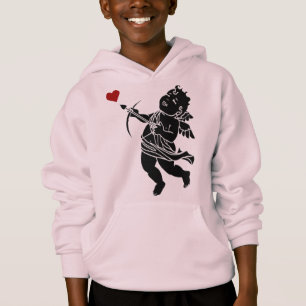 Valentine Hoodies Kid's Pink Cupid Sweatshirt