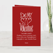 Valentine Hörkarte Feiertagskarte (Rückseite)