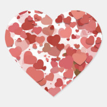 Valentine Hört Umschlag Aufkleber oder Aufkleber