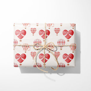 Valentine Hot Air Balloons Geschenkpapier
