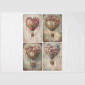 Valentine Hot Air Balloons Seidenpapier (Vorderseite)