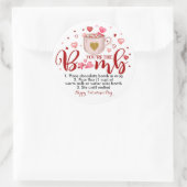 Valentine Hot Chocolate Cocoa Bombe Round Sticker (Tasche)