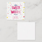 Valentine – How Sweet It Is Working With you Mitteilungskarte (Vorne/Hinten)