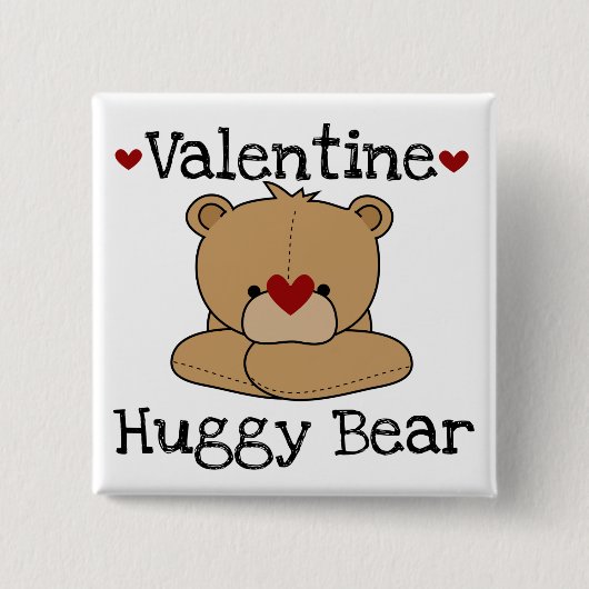 Valentine Huggy Bear Button (Vorderseite)