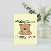 Valentine Huggy Bear Feiertagspostkarte (Stehend Vorderseite)