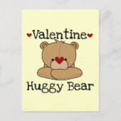 Valentine Huggy Bear Feiertagspostkarte (Vorderseite)